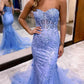 Mermaid Strapless Back Prom Dress With Appliques Off Shoulder Sexy