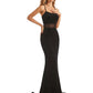 Sexy Black Velvet Mermaid Beading Spaghetti Strap Floor-Length Prom Dresses