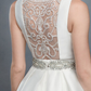 Ball Gown Wedding Dresses Bateau Neck Court Train Lace Satin Regular Straps Formal Backless with Lace Sash Ribbon