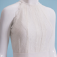 Wedding Dresses Jewel Neck Floor Length Chiffon Lace Regular Straps Floral Lace with Lace Sash