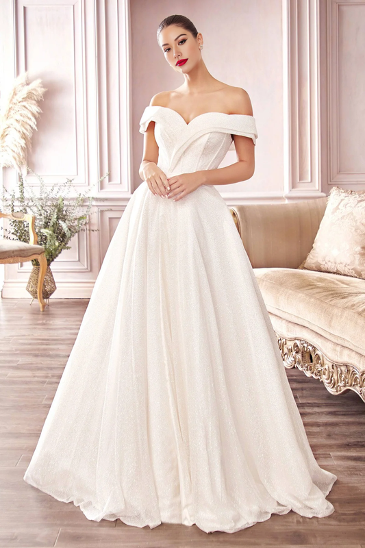 Glittering Off Shoulder Ball Gown Wedding Dresses Sexy