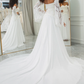 Ivory Sweetheart Detachable Flare Sleeves Boho Wedding Dress Off Shoulder