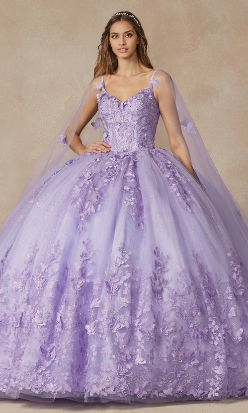 Quinceanera Dress with Sheer Cape Off Shoulder Long Beautiful Prom Dresses