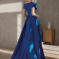 A-Line Evening Gown Formal Wedding Guest dress Floor Length Prom Dresses