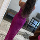 Dark Green Spaghetti Straps Asymmetrical Prom Dress Sexy Evening Dresses