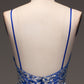 A Line Royal Blue Long Prom Dress With Appliques Sexy