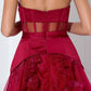 Ball Gown Celebrity Style Dress Holiday Floor Length Sleeveless Strapless Satin with Sash