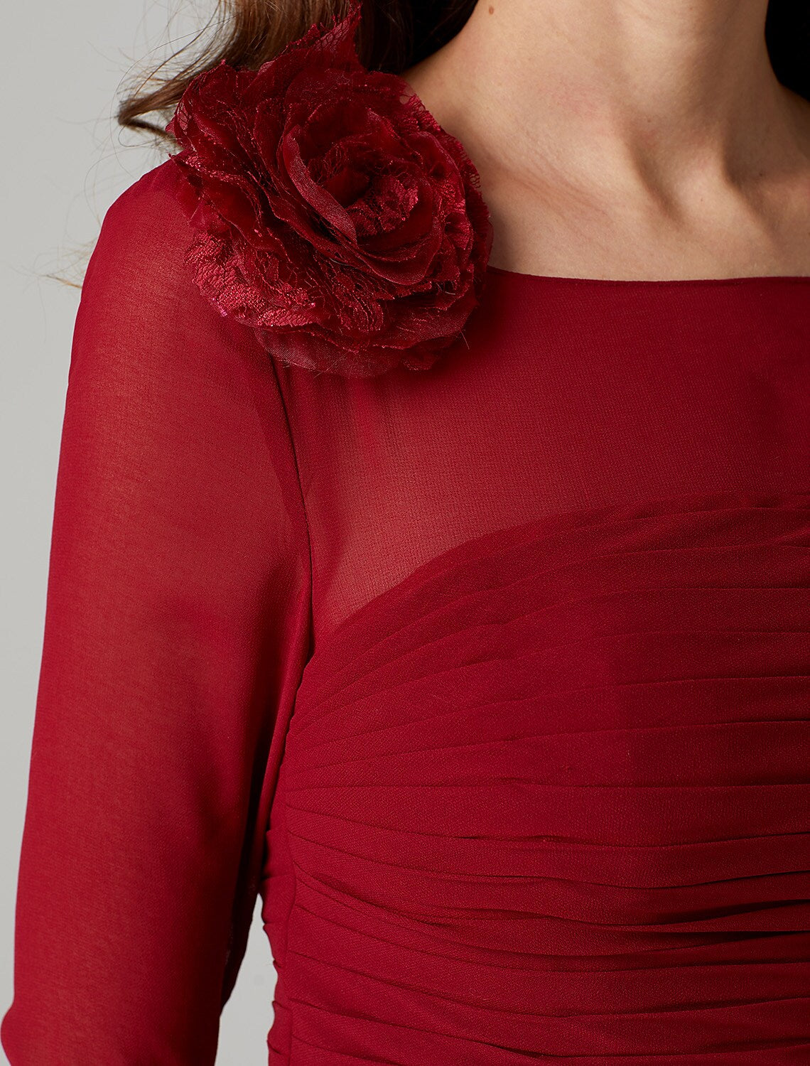 Sheath / Column Keyhole Dress Holiday Floor Length 3/4 Length Sleeve Bateau Neck Charmeuse