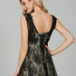 A-Line Open Back Dress Holiday Floor Length Sleeveless Jewel Neck Tulle with Appliques Evening Dresses