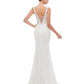 Mermaid / Trumpet Evening Gown Celebrity Style Dress Engagement Court Train Sleeveless V Neck Sequined with Sequin