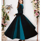 Ball Gown Evening Gown Vintage Dress Prom Ankle Length Long Sleeve Square Neck Velvet