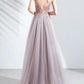 Pink dress bride wedding toast dress dinner annual meeting sling light yarn catwalk high slit Wedding Evening Dresses