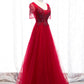 A-Line Prom Dresses Luxurious Dress Wedding Guest Formal Evening Floor Length Short Sleeve Spaghetti Strap Tulle