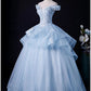 Ball Gown Evening Gown Minimalist Dress Formal Wedding Guest Floor Length Sleeveless Off Shoulder Tulle Backless