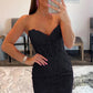 Pink Tight Short Homecoming Dress with Appliques Sexy