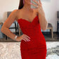 Pink Tight Short Homecoming Dress with Appliques Sexy