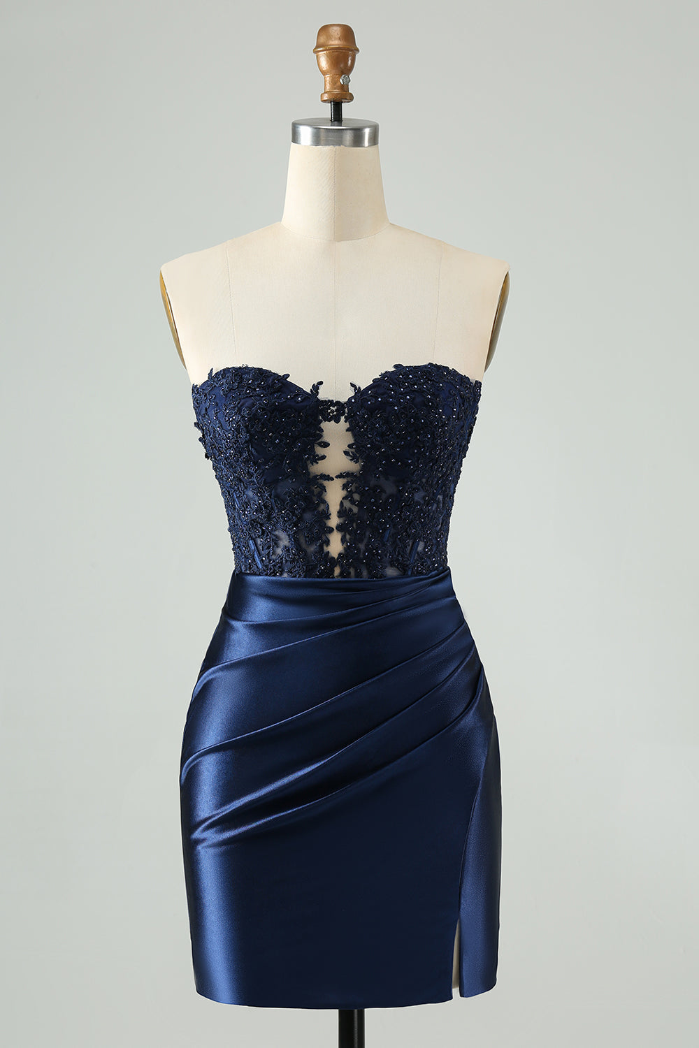 Sexy Bodycon Sweetheart Corset Hollow Out Beaded Short Homecoming Dress Sexy