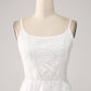 Cute A-Line Spaghetti Straps Short White Graduation Dress Sexy