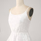 Cute A-Line Spaghetti Straps Short White Graduation Dress Sexy