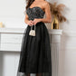 Sparkly Sweetheart Black Prom Dress with Sequins Sexy Evening Dresses