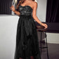 Sparkly Sweetheart Black Prom Dress with Sequins Sexy Evening Dresses