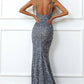 Mermaid Burgundy Sequins Prom Dress with Slit Sexy Evening Dresses Sparkly