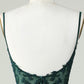 Spaghetti Straps Dark Green Corset Homecoming Dress With Appliques V-neck