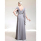 Sheath / Column Celebrity Style Dress Formal Evening Floor Length Short Sleeve V Neck Chiffon with Criss Cross