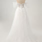 Princess White A-Line Off The Shoulder Corset Wedding Dress with Appliques Lace Sexy