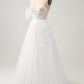 Princess White A-Line Off The Shoulder Corset Wedding Dress with Appliques Lace Sexy