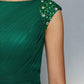 A-Line Floral Dress Wedding Guest Floor Length Short Sleeve Boat Neck Tulle Evening Dresses