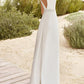 A-Line/Princess V-Neck Floor-Length Wedding Dress With Lace Sash Sexy