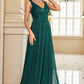 Glitter Dark Green Long Sequined Long Prom Dress Sparkly Evening Dresses