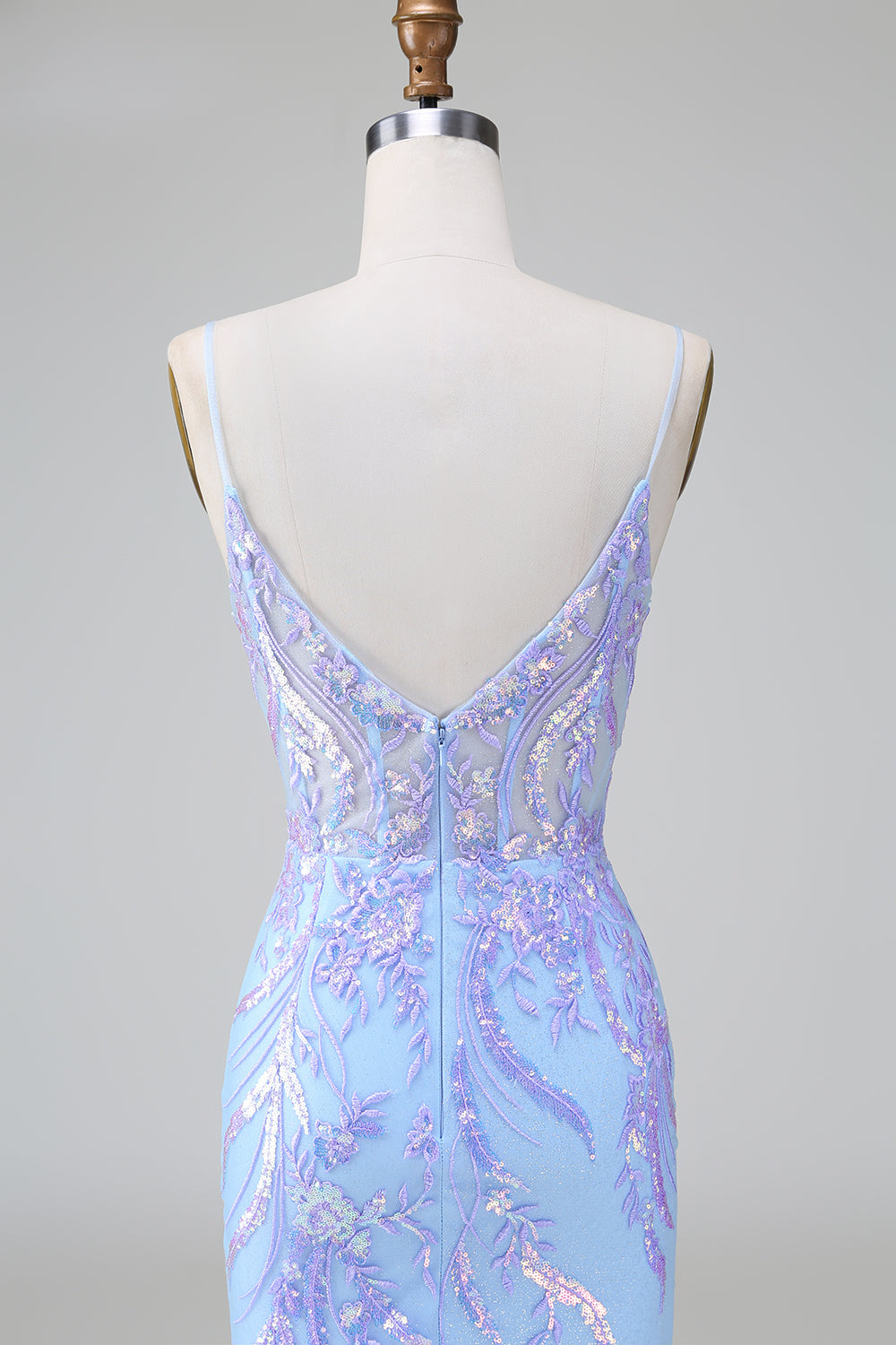 Sparkly Bodycon Spaghetti Straps Corset Short Homecoming Dress with Sequins Beautiful