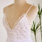 Cute A Line Lace Suspender Patchwork Backless Bow White Short Graduation Dress Pure Color