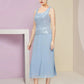 Two Piece A-Line Mother of the Bride Dress Wedding Guest Winter With Jacket 3/4 Sleeve Scoop Neck Tea Length Chiffon Sequined Pleats Sequin Solid Color