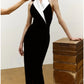 Sheath / Column Evening Gown Elegant Dress Formal Floor Length Sleeveless V Neck Imitation Silk