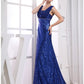 Sheath / Column Sparkle Wedding Guest Engagement Formal Evening Dress V Neck Sleeveless Floor Length Chiffon