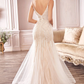 Beaded Mermaid Gown V-neck Long Prom Dresses Sparkly Sexy
