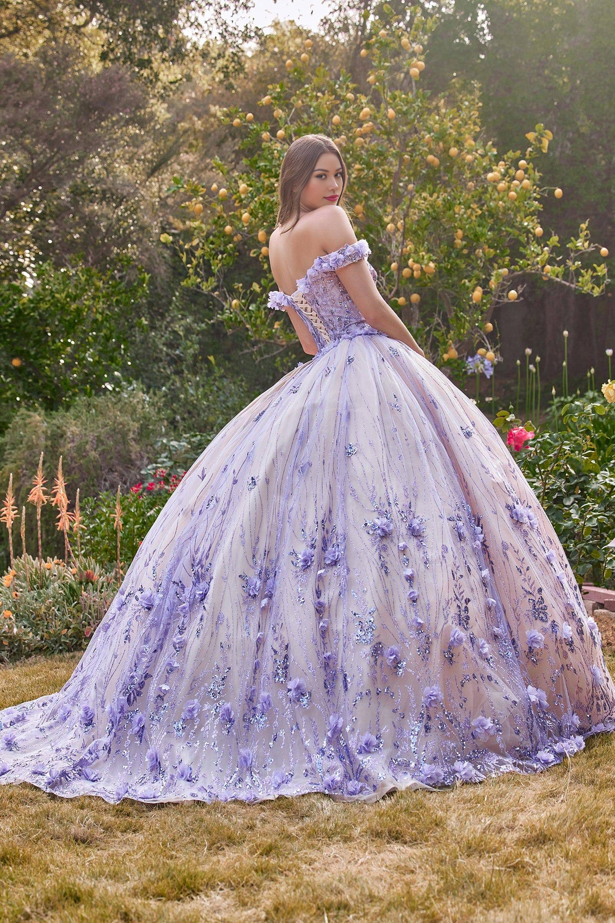 Off Shoulder Quinceanera Dress - Quinceanera Ball Gown With Flowers Beautiful