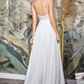 Elegant Wedding Gown with Sheer Bodice and Long Flowy Skirt Wedding Dresses