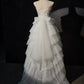 Sweetheart Neck High Low Prom Dress White