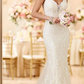 Wedding Dresses V Neck Lace Spaghetti Strap Mordern Sexy Backless Long
