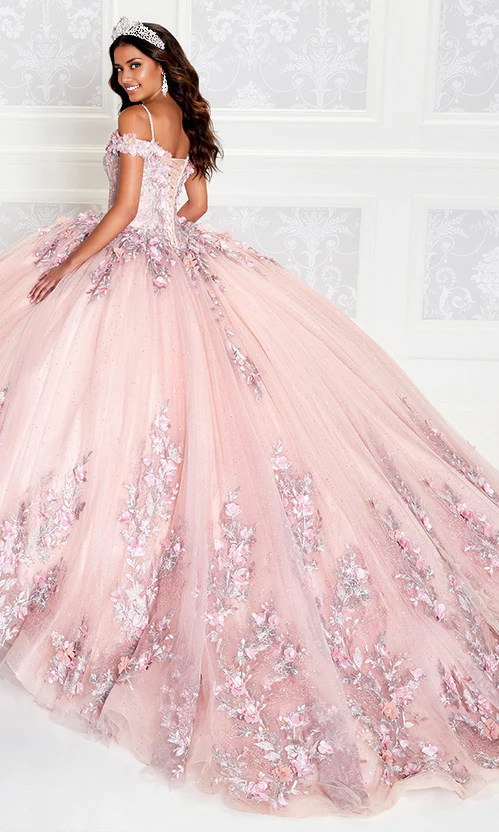 Pink Quinceanera Dress Off Shoulder Sexy Long Beautiful