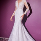 Elegant Lace Long Sleeve Wedding Gown V-neck Wedding Dresses