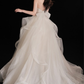 Gorgeous Ruffled Ballgown Wedding Dress with Spaghetti Straps Off Shoulder