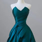 A-Line Satin Long Prom Dress Pure Color