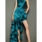 Sheath/Column One-Shoulder Floor-Length Prom Dresses Sexy