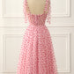 Pink Tulle Spaghetti Straps Prom Dress Short Beautiful