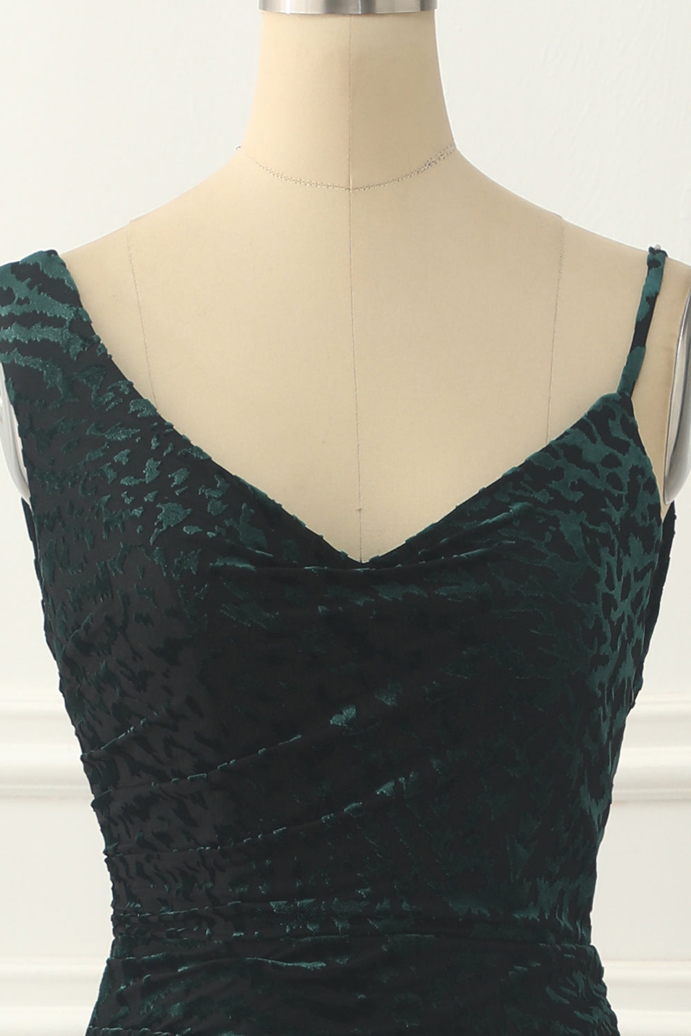 Dark Green Backless Velvet Mermaid Prom Dress Sexy Long